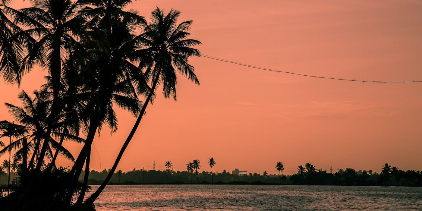 sunset-alleppey-water-india
