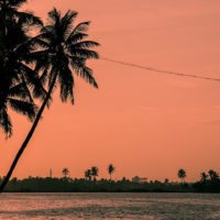sunset-alleppey-water-india