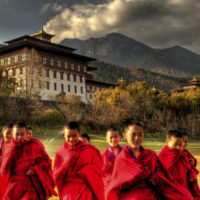 Bhutan Monks Children