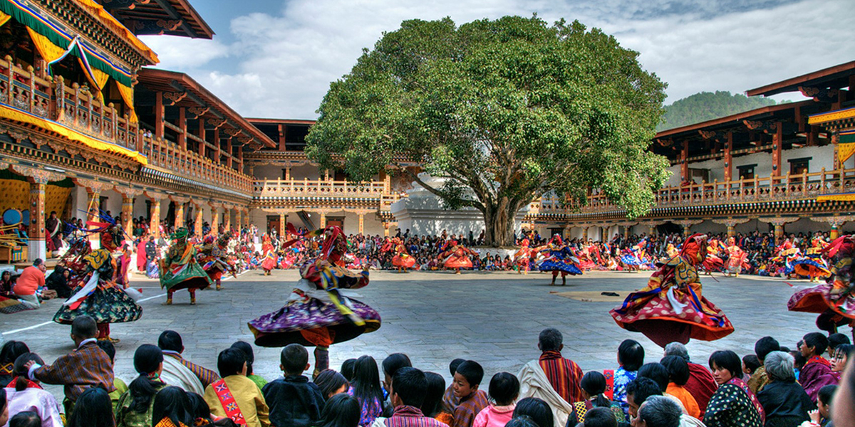 Bhutan’s mask dancers perform during festivals