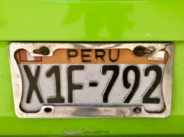 lake_titicaca_yampu_Peru_tours_jane_trombley_3_score_and_more_license_plate
