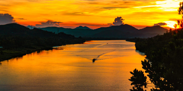 perfume river sunset hue vietnam tours